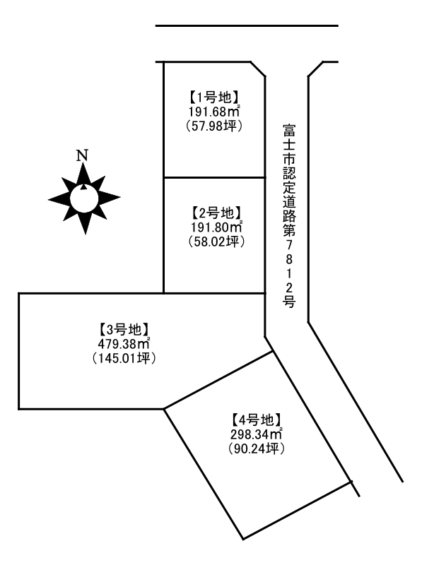 富士市さんどまき第2期分譲地4区画