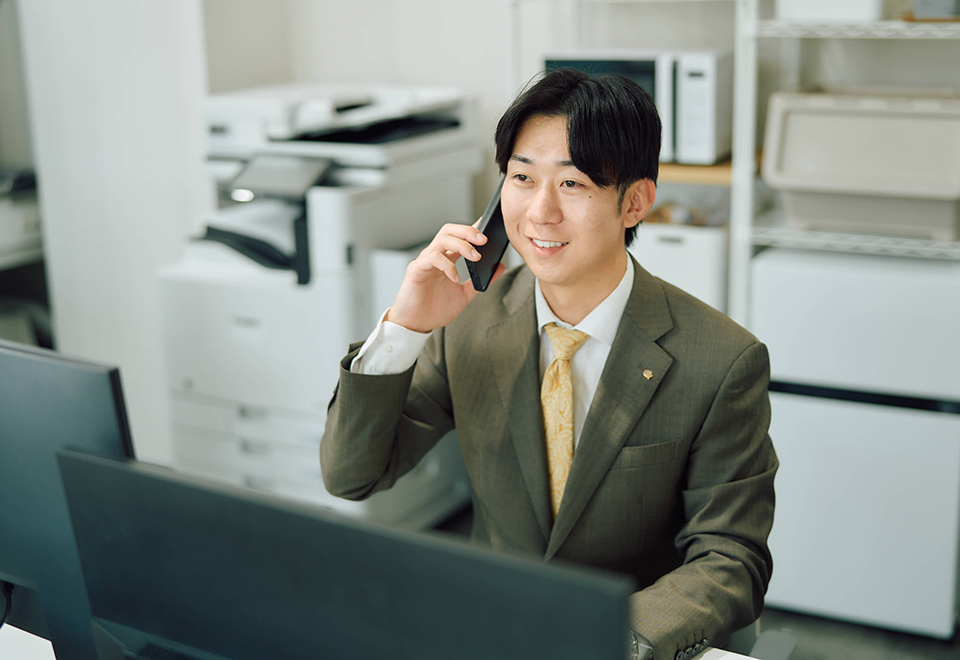 最初の相談から引き渡しまで、一人の担当が責任を持って伴走。