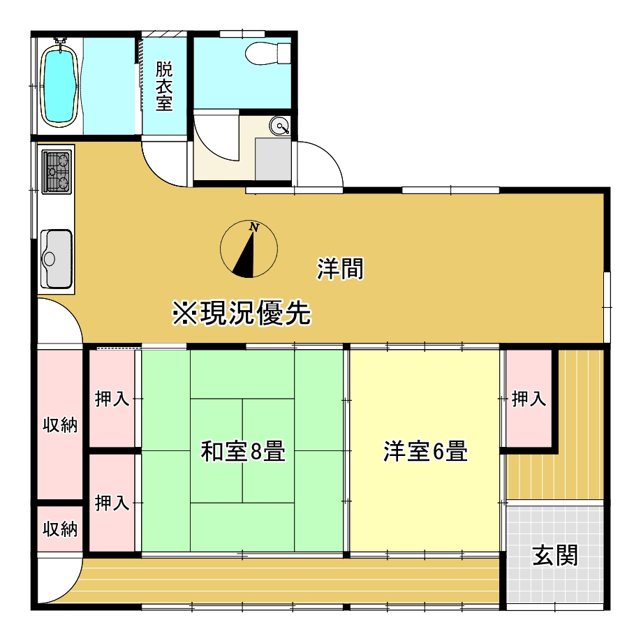 富士宮市源道寺町平屋住宅
