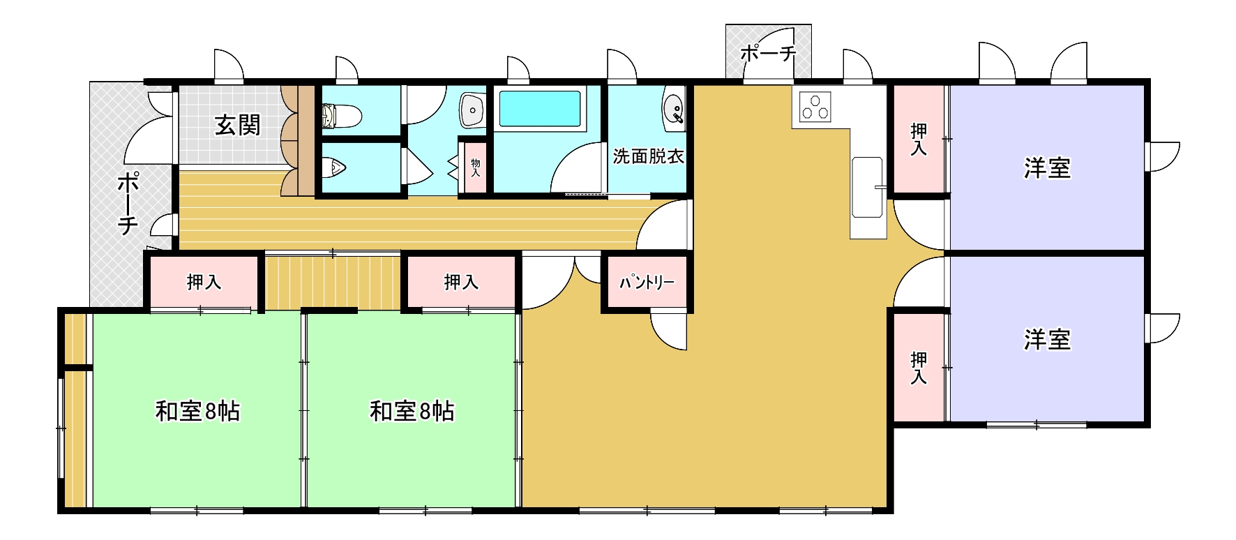 富士市松岡　約350坪　積水ハウス平家住宅
