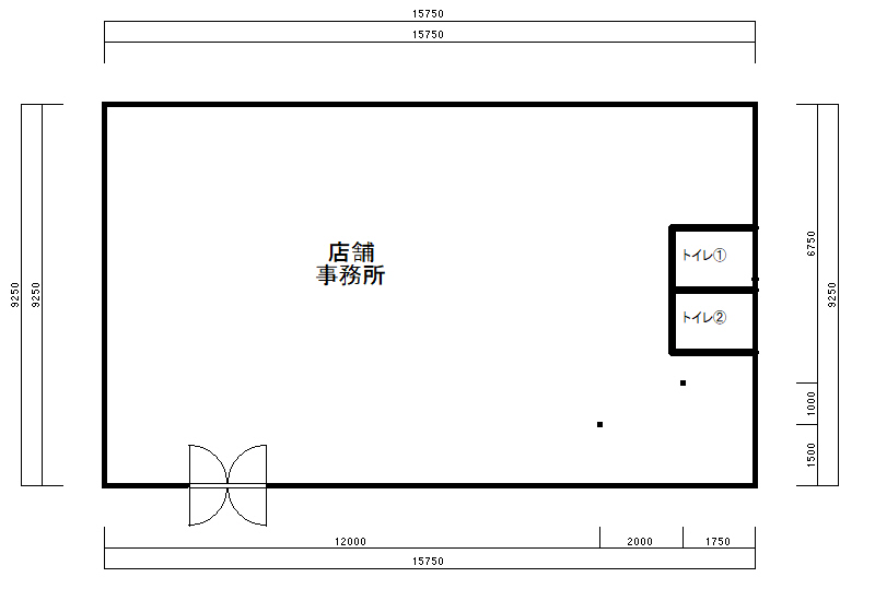 富士市中島コンビニ店舗　1階
