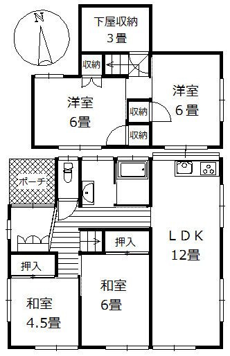 富士市鵜無ヶ渕中古住宅