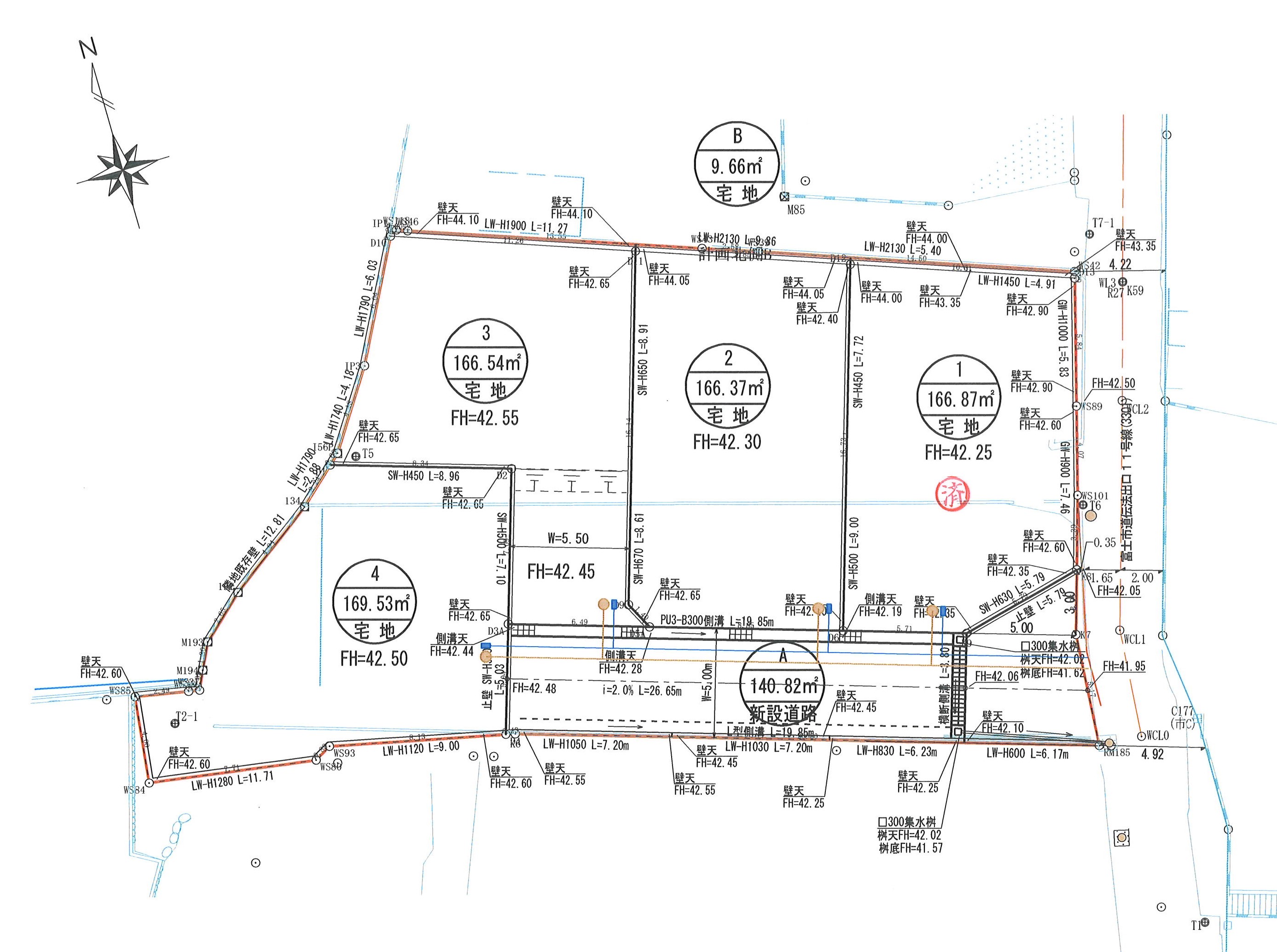 富士市伝法分譲地4区画