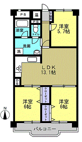 ハイコーポ錦町4階