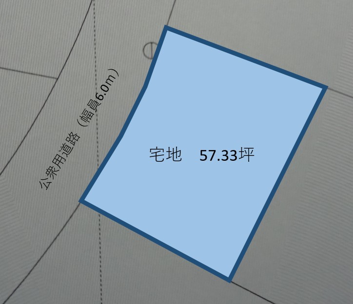 さんどまき土地　（神戸小・吉原北中）　整形地57.33坪