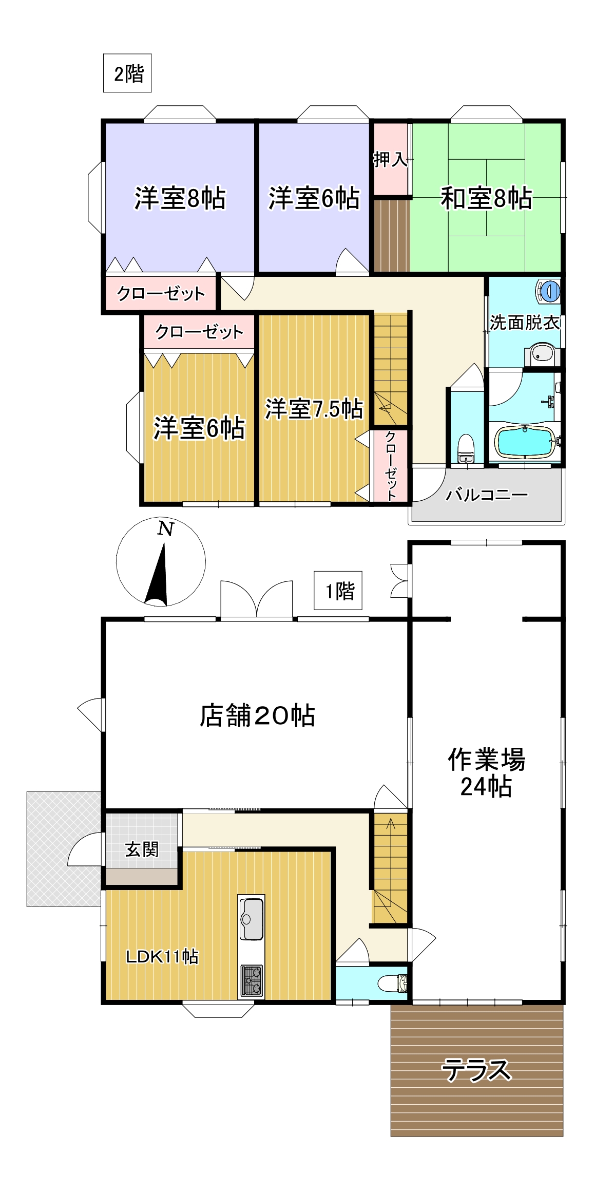富士宮市朝日町店舗付き中古住宅