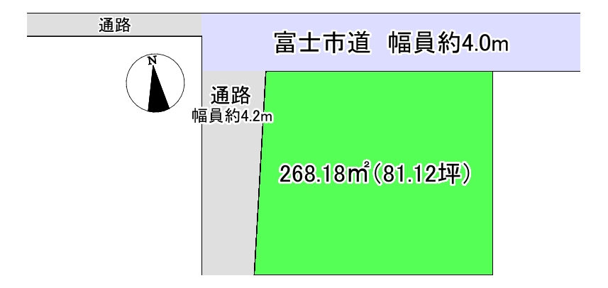 富士市神戸”80坪超え”売土地